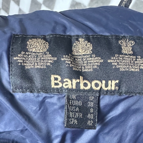 Barbour Navy Quilted Women's Jacket Parka 8 - Picture 5 of 13